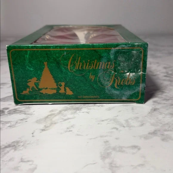 Elegant Red Glass Holiday Ornaments Set of 6 - Picture 5 of 9